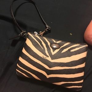Coach Zebra wristlet